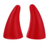 Angoily 3d Devil Horns Car Accessories 1 Pair Car Roof Stickers Red Made of Sturdy Polyurethane Easy to Install Halloween Strong Visual Impact
