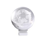 Angoily 3d Engraved Crystal Ornament with No Bubbles Artificial Crystal Sphere with Miniature Earth Design Elegant Desktop Decoration for Home