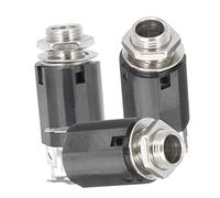 Angoily 3pcs 1/4 Inch Female Audio Jack Connectors for Acoustic Classical Guitar Panel Mount Composite Plastic Guitar Audio Jack Accessories for DIY Projects