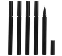 Angoily 3pcs 1ml Refillable Eyeliner Tube Set with Steel Ball Tip and Assorted Brush Heads, Empty Liquid Eyeliner Container for DIY Makeup, Suitable for Mature Women and Professional Use