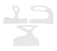 Angoily 3pcs Acrylic Cutting Board Handle Templates Set Chopping Board Making Stencils with Rounded Corners for Kitchen Tool and Charcuterie Crafting