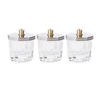 Angoily 3pcs Acrylic Nail Art Powder Dish Glass Cups with Lid Refillable Manicure Art Bowls that Prevent Liquid Volatilization Suitable for Nail Use by Girls and Women
