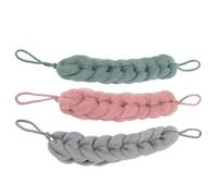 Angoily 3PCS Back Rub Towels Long Bath Strips Exfoliating Shower Back-Pulling Towel for Daily Deep Cleaning, Bathroom Body Scrubber with Random Grey, Green, Pink Colors