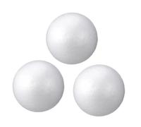 Angoily 3pcs Ball 4 Balls Foam Balls for Crafts Mini Christmas Baubles Art Foam Ball Round Sphere Cake Modeling Projects Cube Christmas Crafts White