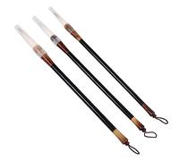 Angoily 3Pcs Chinese Calligraphy Brush for Beginners Durable Wolf Hair Writing Brushes in Large Medium Small Random Style for Kanji Japanese Sumi Drawing and Painting
