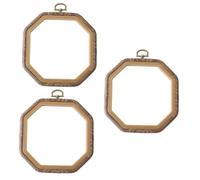 Angoily 3pcs Embroidery Hoop Cross Stitch Circle Frame Octagon Embroidery Circle Art Craft Frame