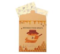 Angoily 3pcs Fresh-Keeping Cloth Beewax Wrap Reusable Sustainable Food Wraps for Beewax Cloth for Wrapping Food in Kitchen Fridge