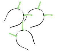 Angoily 3pcs Glow the Dark Antenna Headband for Halloween and Masquerade Events, Flexible Fit Plastic Martian Costume Accessory, Creative Night Glow Hair Hoop for Party and Cosplay