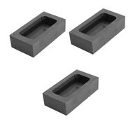 Angoily 3pcs Graphite Ingot Mold for Metal Casting High Thermal Conductivity Melting Tool for Gold Silver Copper Reusable Graphite Crucible Mold for Jewelry and Metalwork