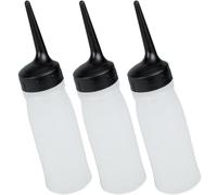 Angoily 3pcs Hair Styling Bottle Applicator Bottle Pp Material with Graduated Scale Beautiful Shape Multi-purpose for Barber and Aromatherapy