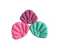 Angoily 3pcs Inflatable Bath Pillow Suction Cups Neck Cushion for Tub Household Air Pillow Comfortable Headrest Bathroom Accessories Random Colour