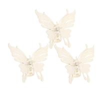 Angoily 3PCS Large Butterflies Hair Claw Clips 10cm Plastic Jaw Clips for Long and Thin Hair