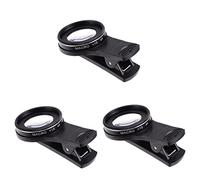 Angoily 3pcs Macro Camera High Definition Attachment for Smartphones Clip Wide Angle Cell Macro for Mobile Camera Magnification for Smartphones Eye