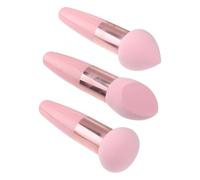 Angoily 3pcs Pink Latex Makeup Sponge Pens Set with Mushroom Head for Travel Use, Skin-friendly Cosmetic Applicator Tools for Assorted style