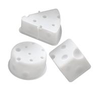 Angoily 3pcs Scented Candle Mold DIY Craft Mold Cheese Dessert White Silica Gel
