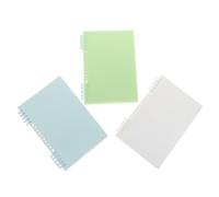 Angoily 3Pcs Spiral Notebooks Detachable Simple Notepad for Note Taking Academic Journal with Thick Page Stylish Blue Green White Covers for Students Office and Study Use
