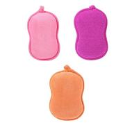 Angoily 3Pcs Sponge Bath Brushes Peanut Shape Shower Sponge for Boy Girl Dual-Sided Exfoliating Body Cleanser Promotes Relaxation and Skin Health