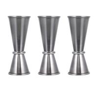 Angoily 3Pcs Stainless Steel Double-Sided Bar Jigger Measuring Cups 30Ml and 65Ml Cocktail Ounce Cups for Bartending and Home Use