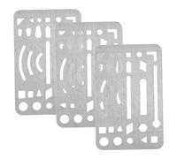 Angoily 3Pcs Stainless Steel Erasing Shield for Craft Lettering Drawing and Drafting Versatile Engineering Tool for Artists Designers Canvas and Various Surfaces
