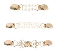 Angoily 3pcs Vintage Geometric Brooch Pins for Women with Imitation Pearl and Alloy Material, Multipurpose Use as Decorative Scarf Clips and Cardigan Fasteners, for Daily Wear and Casual