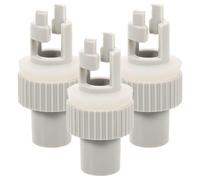 Angoily 3pcs White Pvc Air Pump Adapter for Kayak and Rubber Dinghy, Portable and Easy Conversion Valve Connector for Inflatable Boats, Pool Pumps, and Stand up Paddle Boards