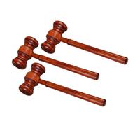 Angoily 3pcs Wooden Judge Gavel Portable Auction Hammer with Smooth Finish Clear Sound for Lawyer Judge Chairman Board Executive Use