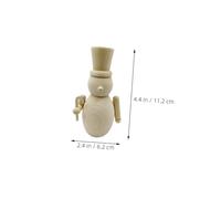 Angoily 3pcs Wooden Nutcracker Figures Unfinished DIY Small Wood for Christmas Crafts Family Fun Holiday Decorations Compact Safe Material
