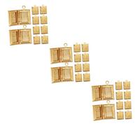 Angoily 3sets Durable Bible Charms for DIY Jewelry Making Unique Bible Pendant Design Fade Resistant Crafting Accessories for Christian Necklaces 10pcs*3