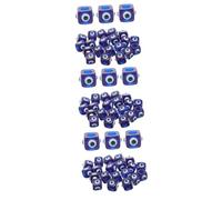 Angoily 3sets Evil Eye Dice Beads for Jewelry Making Loose Beads with Eye Patterns for DIY Crafts Necklaces Bracelets and Unique Accessories 20pcs*3