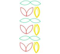 Angoily 3sets Flexible Geometry Teaching Rings Set for Elementary Math Multi Functional Math Aids with Smooth Surface Portable Experimental Tool for Classroom Demonstrations Random 3pcs*3
