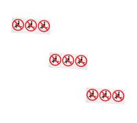 Angoily 3sets Warning Decals Adhesive Safety Stickers Caution Here Sign Wall Decals for Factories Warehouses and Industrial Settings Remind Individuals to Avoid Sitting Lying Down 3pcs*3