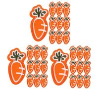 Angoily 3sets Wear Resistant Carrot Iron Patches for DIY Sewing Crafts Decorative Coat and Hat Patches Compact Embroidered Appliques for Clothing Repair and Reinforcement 10pcs*3