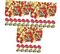 Angoily 3sets Wooden Bee and Ladybug Stickers Self Adhesive Craft Embellishments for DIY Projects Safe for Scrapbooking and Decor Supplies 400pcs*3
