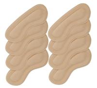 Angoily 4 Pairs Heel Inserts for Women Comfortable Heel Cushions Self-Adhesive Protecting Khaki Suede Fabric Foam Wear-Resistant Liners for Leather Shoes Casual Shoes
