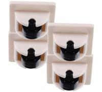 Angoily 4 Pcs Adhesive Caster Wheels for Trash Can and Storage Box White Plastic One-way Wheel Design Heavy Duty That Will Not Scratch the Floor Easy to Install