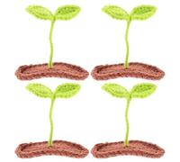 Angoily 4 Pcs Cute Bean Sprout Hair Clips for, Decorative Handmade Sprout Hair Accessories, for and School Use