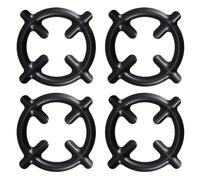 Angoily 4 PCS Hob Gas Range Gas Stove Plate Wok Support Rings Cooktop Burner Gas Stove Ring Reducer Coffee Pot Stove Wok Rack for Gas Stove Gas Burner Ring Reducer Gas Reducer Iron Black, Wok Ring