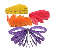 Angoily 400Pcs Colored Raffle Tickets for Events Celebrations Party Use in Yellow Orange Red Purple Ticket Labels for Movie Nights Fundraising and Carnivals