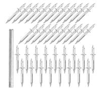 Angoily 400Pcs Double-Head Skirting Nails with Sleeve Tool Invisible Bothway Thread Nails for Skirting Board Installation Seamless Double Direction Trim for Wall Panels