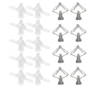 Angoily 400pcs Drywall Wall Anchor Assortment Kit with M8*38 Butterfly and M8*50 Airplane Nylon Expansion Bolts for Heavy Duty Plasterboard Fixings and Concrete Mounting