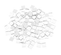 Angoily 400pcs Square Glass Mosaic Tiles DIY Art Self Adhesive Mirror Tiles Decorative Mosaic Glass Pieces for Crafts Home Jewelry Decorations
