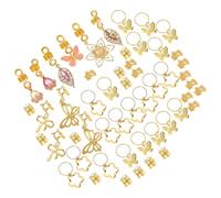 Angoily 40pcs Dreadlocks Hair Accessories Metal Clips Cuffs Rings for Braids Beads Charm Butterfly Hair Charms Women Men DIY Dreadlock Jewelry