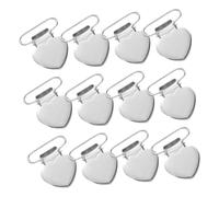 Angoily 40pcs Heart Shaped Suspender Clips for Women Clothing Metal Vintage Bib Overall Snap Hooks Adjustable Cinch Clips for Dresses and Overalls Secure Fasteners for Sheet Straps
