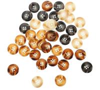 Angoily 40Pcs Resin 4-Hole Clothes Buttons Set 25Mm Coat Replacement Buttons in Black Milk Coffee Light Coffee for Sweaters Workwear Windbreaker Sewing