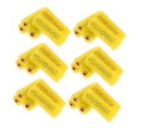 Angoily 40pcs Texture Paint Rollers for Exterior Walls Flexible Sponge Embossing Brushes Yellow Painting Roller Nap Artistic Pattern Tool for Large Surface Decoration