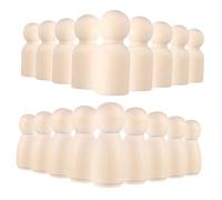 Angoily 40Pcs Wooden Peg Dolls Unpainted Wood Figures for Crafts DIY Painting Skin-Friendly Creative with Boy Girl Shapes for Preschoolers