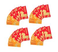 Angoily 48pcs Vietnamese Red Envelopes Year Horse Lunar Year Lucky Money Packets with Intricate Horse Design Vietnamese Text for Cultural Blessings Spring Festival Gift