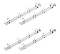 Angoily 4pcs 4-Ring Binder Mechanism Replacement Binder Spines for Organizers Silver Iron Metal with Sl nd Simple Design Polished Look Fits Standard A4 Size Notebooks for Personal Use