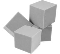 Angoily 4pcs Acoustic Wall Tiles Bass Trap Sound Absorbing Foam Panels Corner Blocks for Soundproofing Studio Theater Noise Insulation Gray Fire Retardant