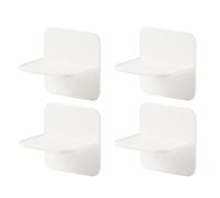 Angoily 4pcs Anti-tip Furniture Connectors for Wardrobe and Table, White Hips Plastic Safety Protectors with Non-Marking Stickers, Space-Saving and Easy to Store Security Device for Safety
